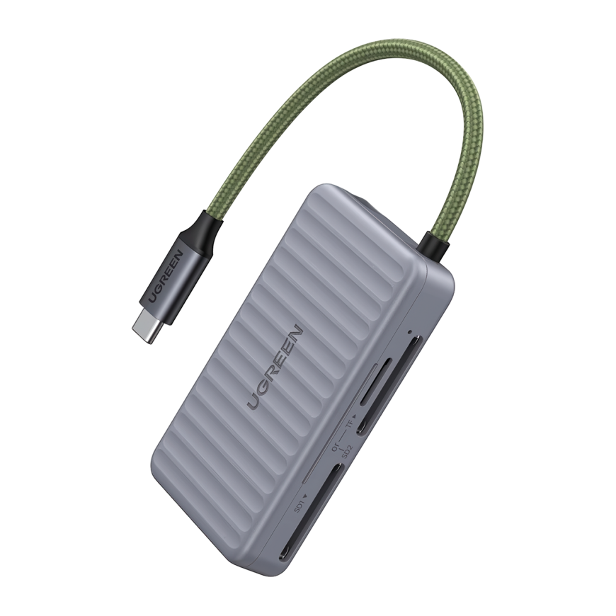 Картридер-органайзер Ugreen USB-C — microSD, 2 SD (CM868)