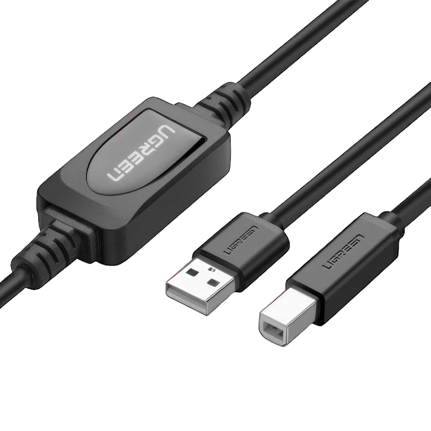 Кабель Ugreen USB-B — USB-A (15 м) (US122)