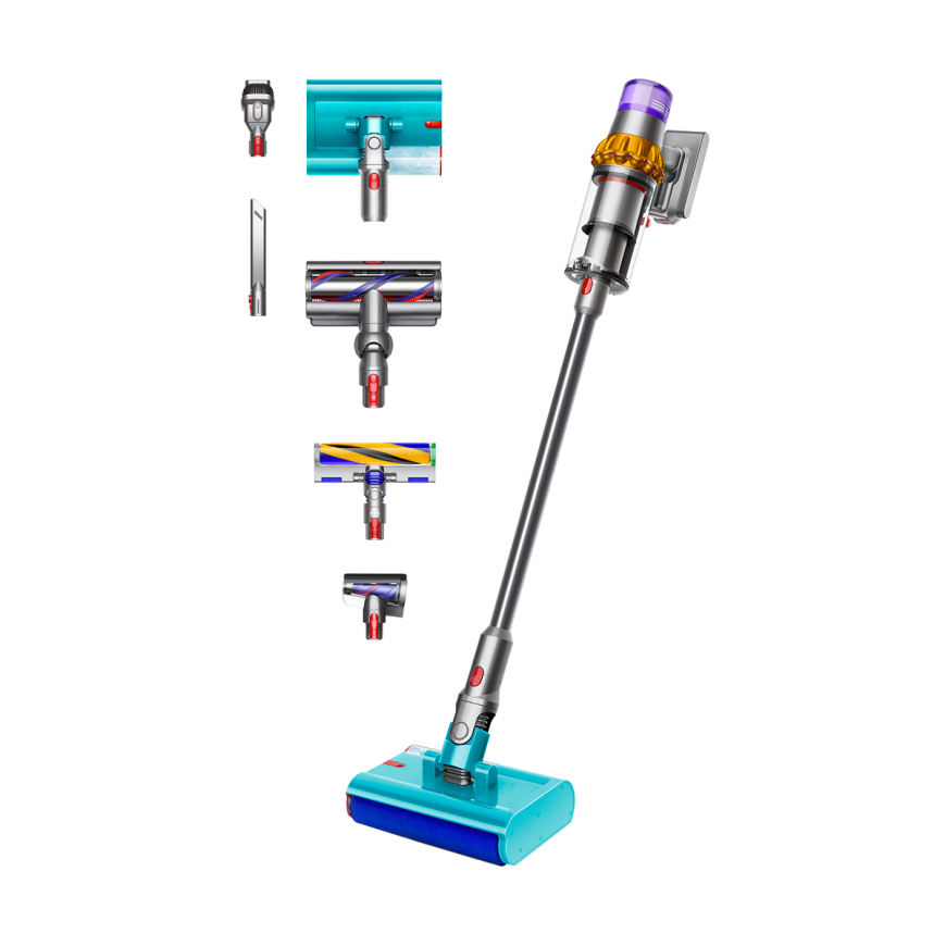 Беспроводной вертикальный пылесос Dyson V15s Detect Submarine (SV47) (Жёлтый/«Никель» | Yellow/Nickel) (2023)