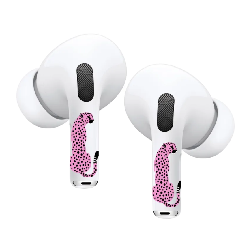Виниловые наклейки VLP Easy Art «Розовый гепард» для AirPods Pro 2