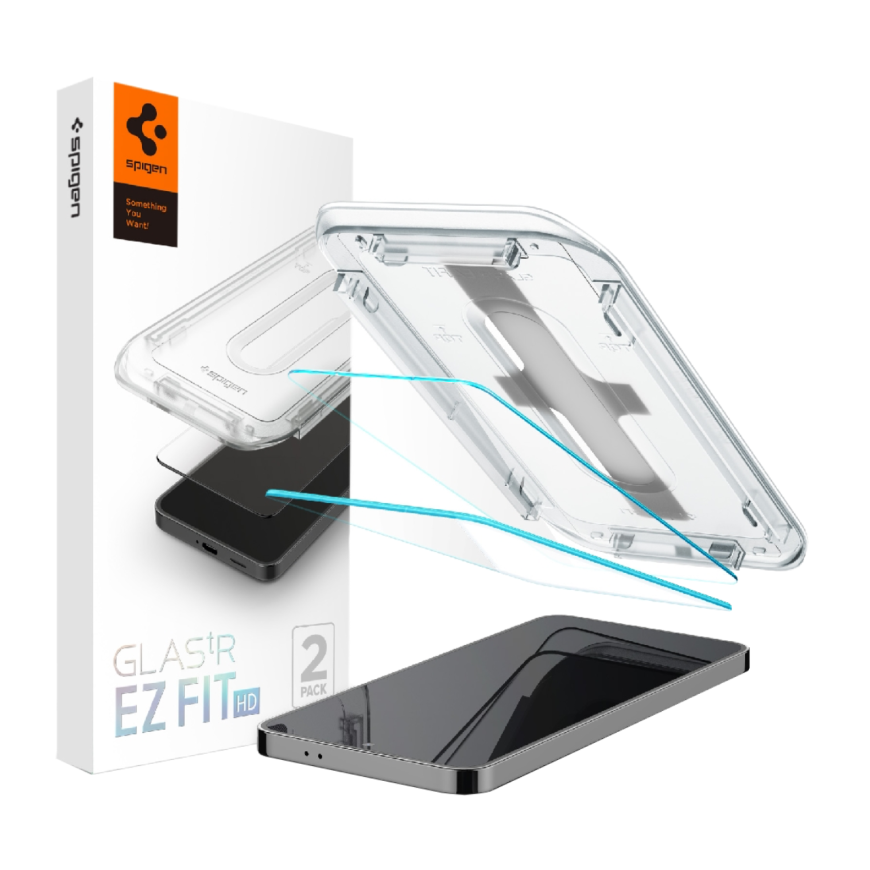 Глянцевое защитное стекло Spigen GLAS.tR EZ Fit HD для Samsung Galaxy S24 и S25 (2 шт.)