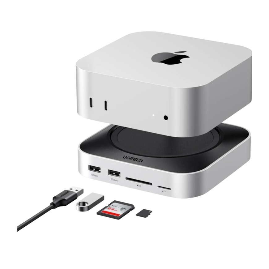 USB-Хаб-подставка с отсеком для SSD Ugreen (USB-C) для Mac mini (M4 | 2024) (CM841)