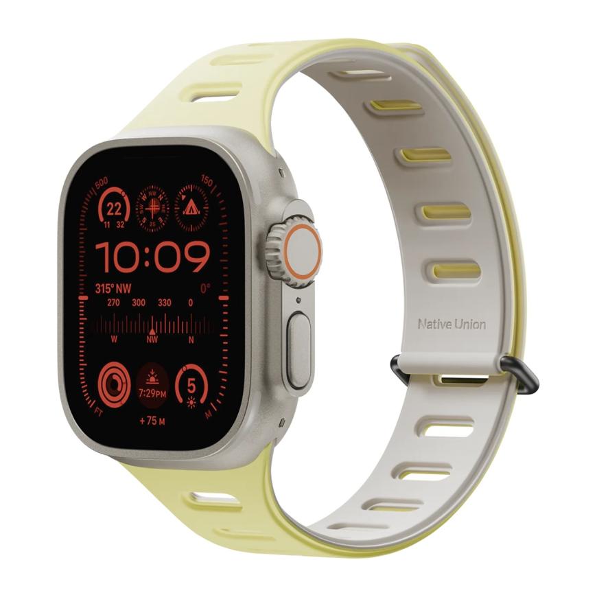 Двусторонний силиконовый ремешок Native Union Active Magnetic Band для Apple Watch 44, 45, 46 мм и Ultra 2–3