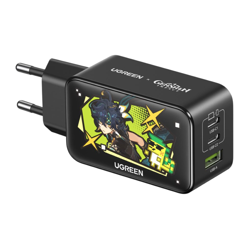 Сетевое зарядное устройство Ugreen Nexode Genshin Impact Edition мощностью 65 Вт (2 USB-C, USB-A) (GaN) (CD244)
