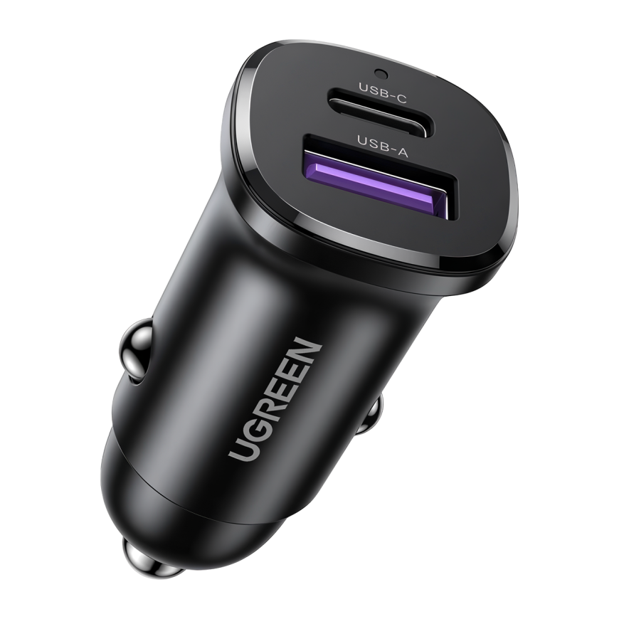 Автомобильное зарядное устройство Ugreen мощностью 30 Вт (USB-C, USB-A) (EC305)