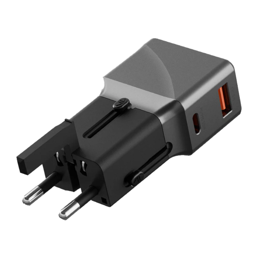 Универсальный сетевой зарядный адаптер Energea TravelWorld Adapter 25 мощностью 25 Вт (USB-C, USB-A) - фото 3