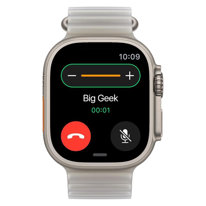 Часы Apple Watch Ultra 4, 49 мм, титан светлого цвета, ремешок Ocean цвета «полупрозрачный серый» (2026)