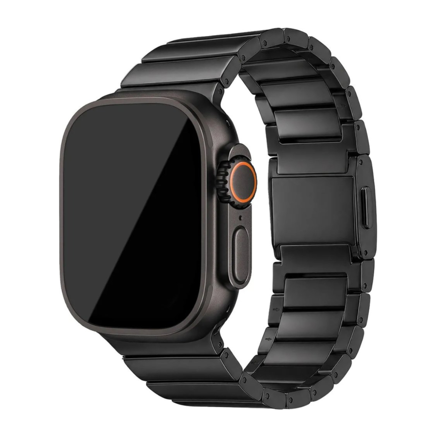 Титановый блочный браслет uBear Grade для Apple Watch 44, 45, 46 мм и Ultra 49 мм