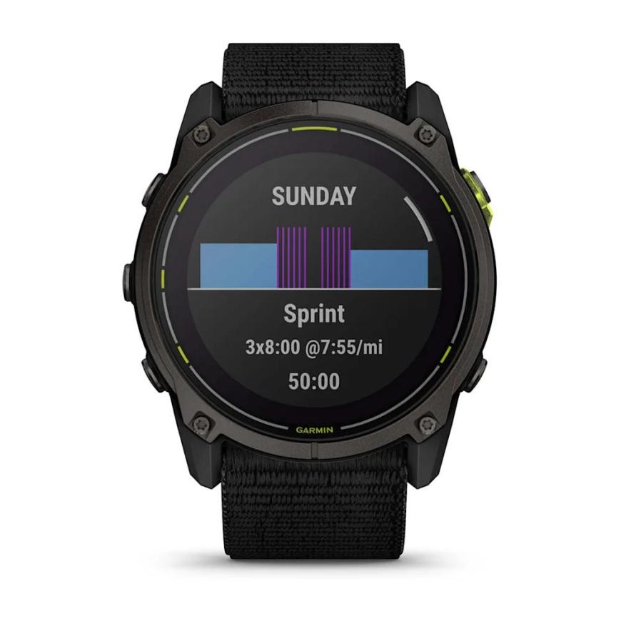 Умные спортивные часы Garmin Enduro 3, нейлоновый чёрный ремешок UltraFit - фото 5