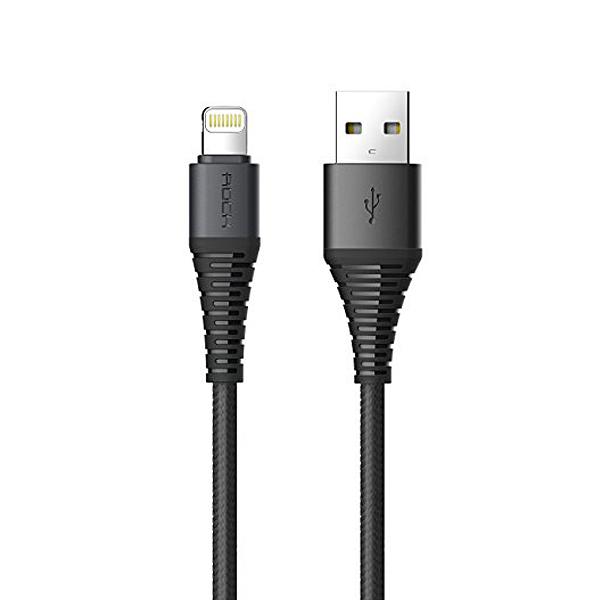 Кабель ROCK Hi-Tensile Lightnng Charge & Sync Round 250mm USB – Lightning