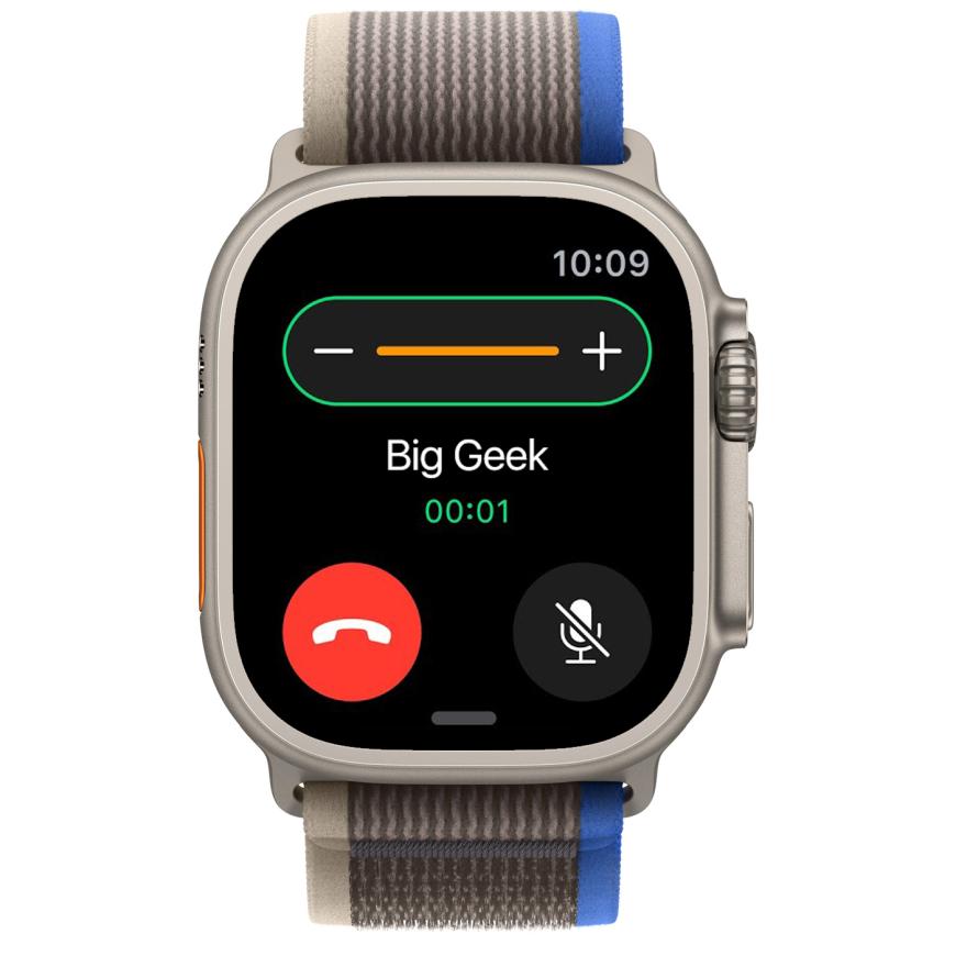 Часы Apple Watch Ultra, 49 мм, титан светлого цвета, ремешок Trail цвета «синий/серый»