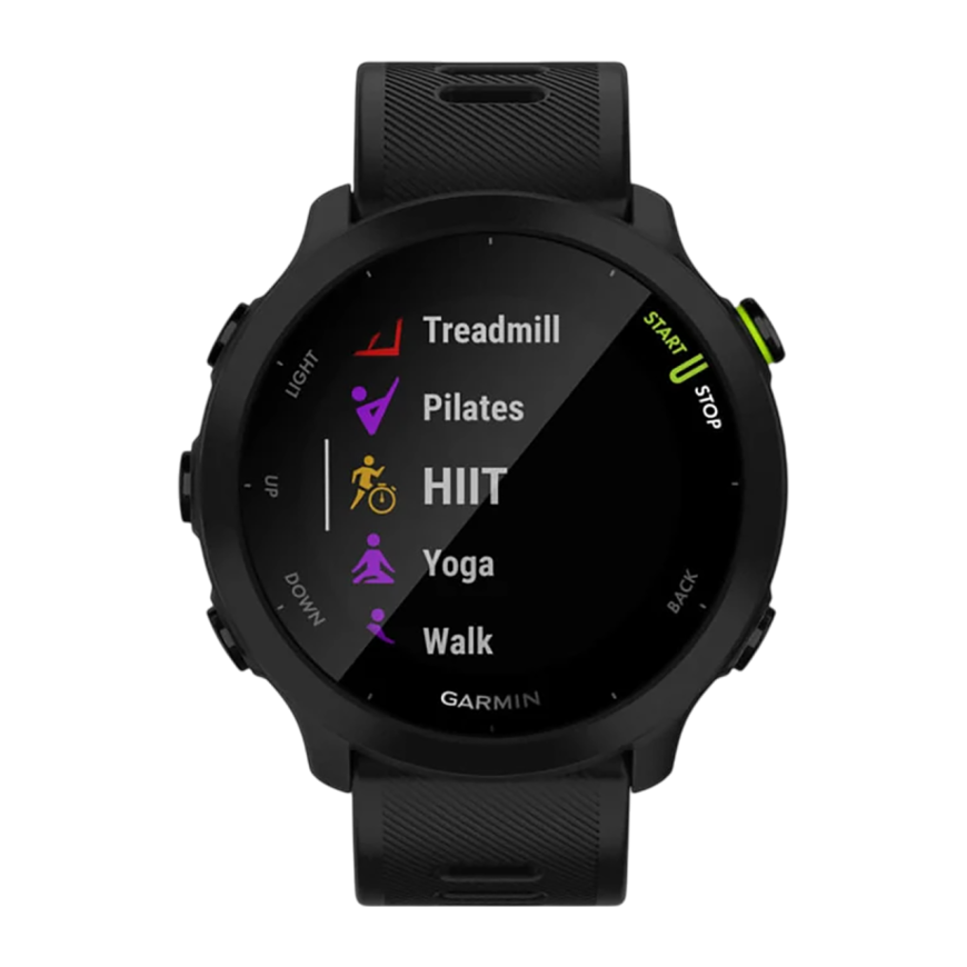 Спортивные часы Garmin Forerunner 55, чёрный силиконовый ремешок