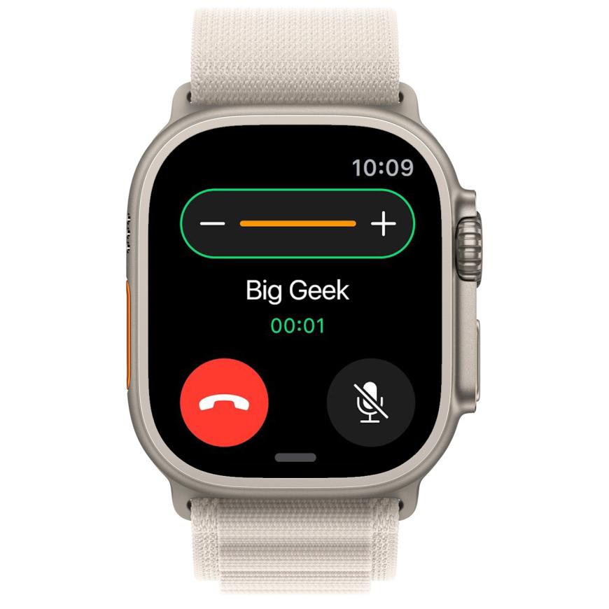 Часы Apple Watch Ultra, 49 мм, титан светлого цвета, ремешок Alpine цвета «сияющая звезда»