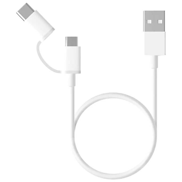 Кабель Xiaomi Mi Micro-USB, USB-C — USB-A (30 см) (SJX01ZM, EAC — Global)