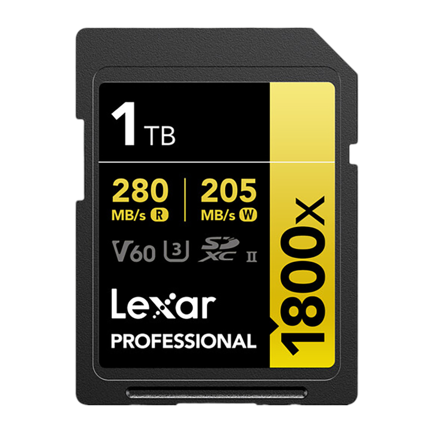 Карта памяти Lexar Professional Gold 1800x SDXC UHS-II 1 ТБ (U3, V60)