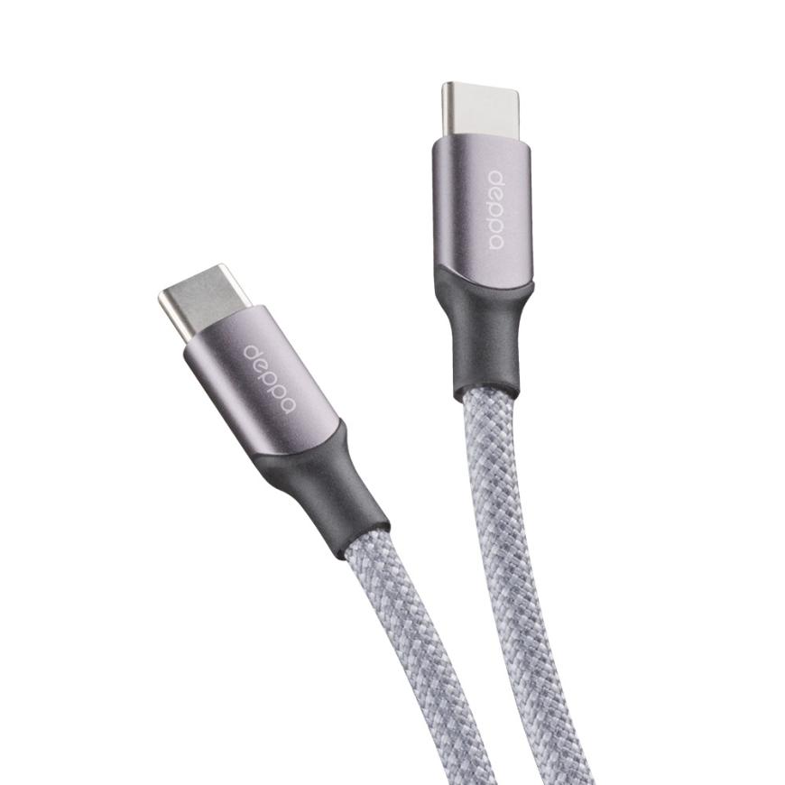 Магнитный кабель с нейлоновой оплёткой Deppa Magneto USB-C (1,5 м)