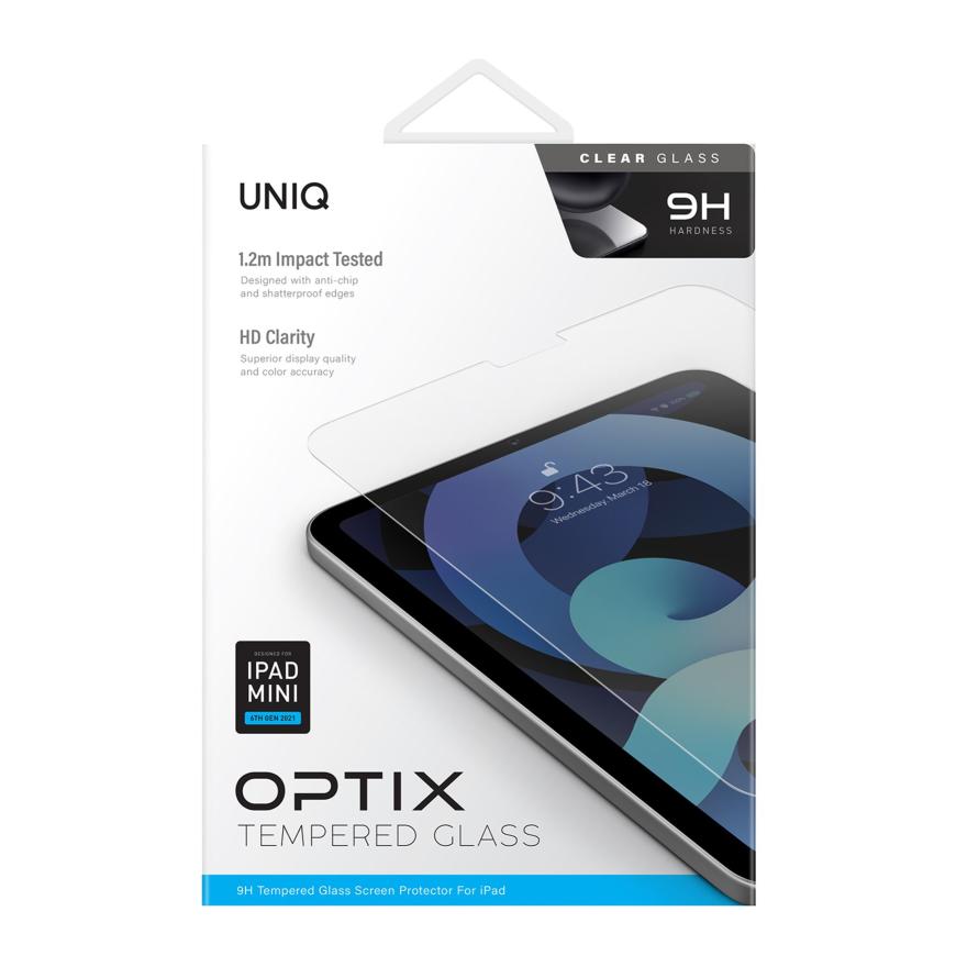 Глянцевое защитное стекло Uniq Optix Clear для iPad mini (A17 Pro, 2024) и 6-го поколения (2021)