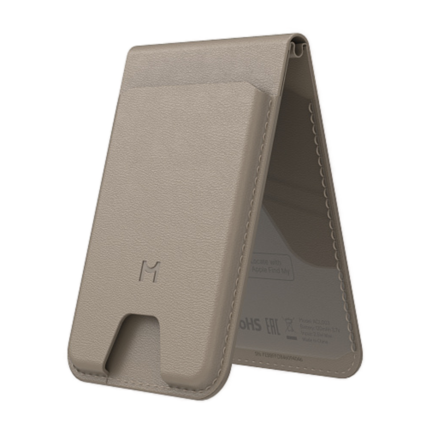 Кожаный чехол-бумажник MagSafe с подставкой Magssory Geotag Flip Wallet