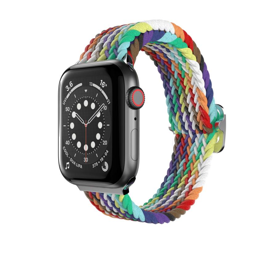 Нейлоновый плетёный браслет с цельной пряжкой SwitchEasy Candy для Apple Watch 38, 40, 41 и 42 мм