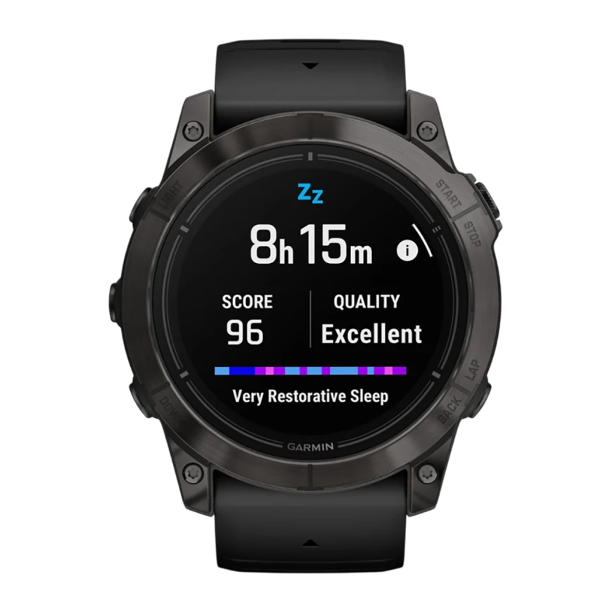 Спортивные часы Garmin epix Pro (Gen 2) Sapphire Edition, 51 мм, чёрный силиконовый ремешок