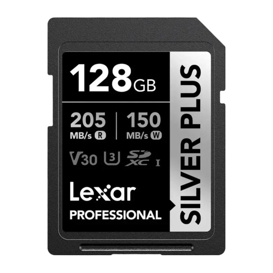 Карта памяти Lexar Professional Silver Plus SDXC UHS-I 128 ГБ (U3, V30)