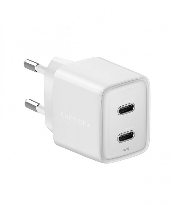 Сетевое зарядное устройство Energea AmpCharge GaN40+ мощностью 40 Вт (2 USB-C) (GaN)