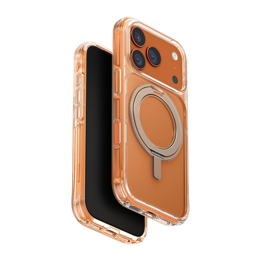 Прозрачный чехол MagSafe с подставкой UNIQ Swivix для iPhone 17 Pro