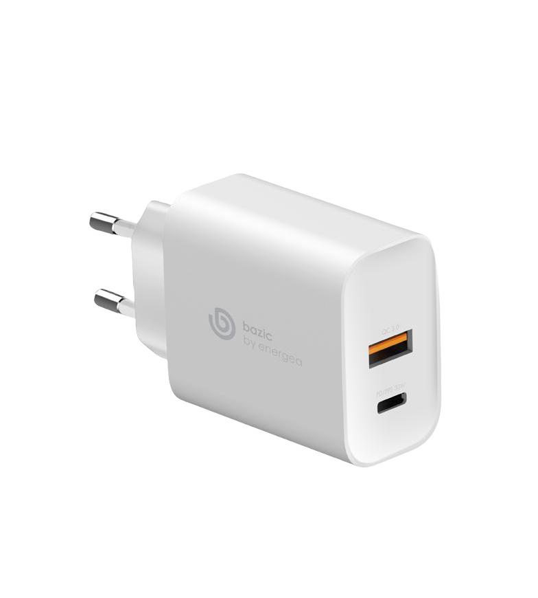 Сетевое зарядное устройство Energea Bazic GoPort PD30+ (USB-C, USB-A)