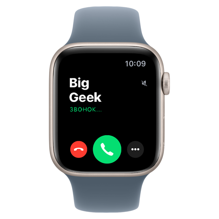 Часы Apple Watch SE 3, 44 мм, алюминий цвета «сияющая звезда», ремешок Sport Band цвета «якорный синий» (2025)