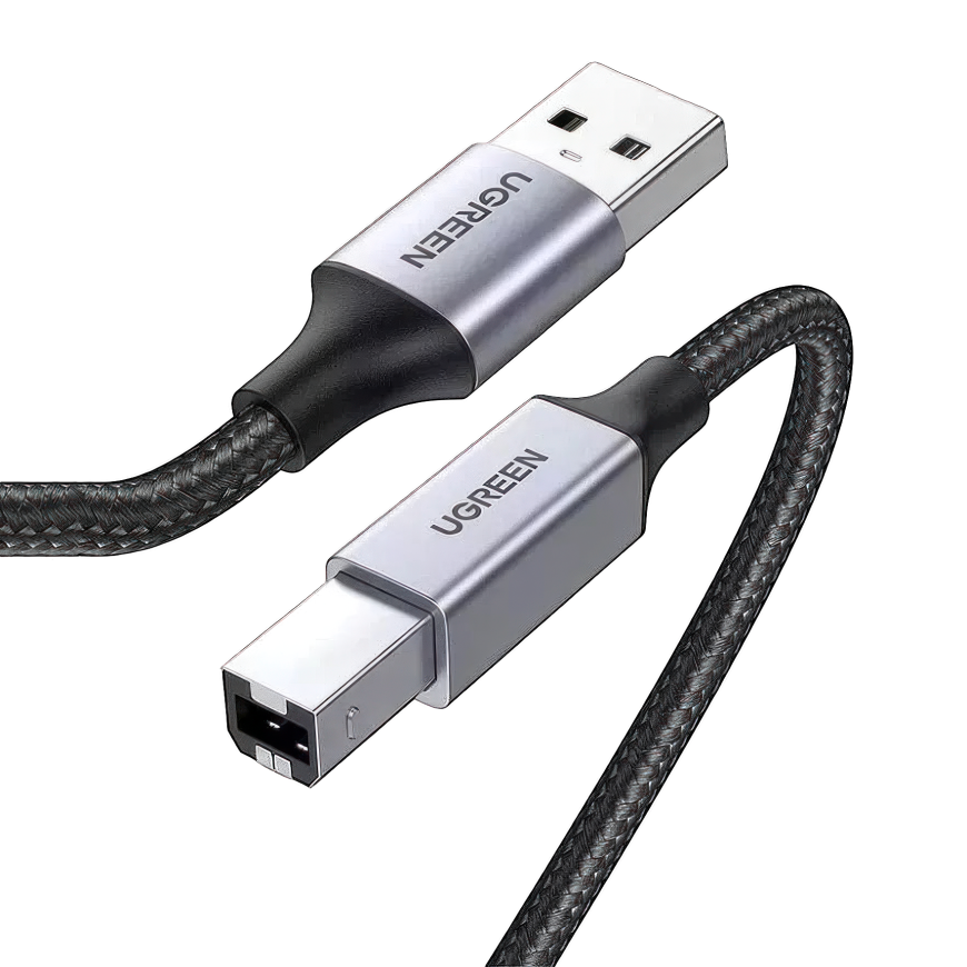 Кабель с нейлоновой оплёткой Ugreen USB-B — USB-A (1 м) (US369)