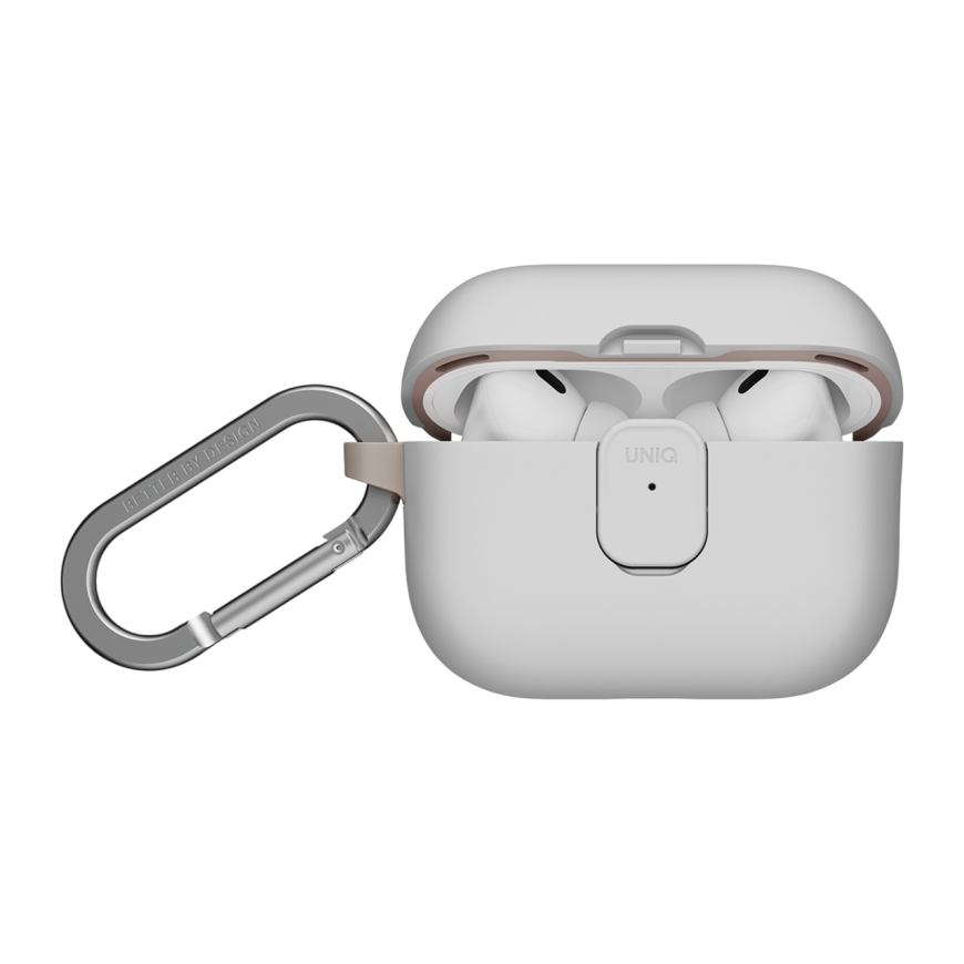 Термополиуретановый чехол с карабином и защёлкой Uniq Clyde для AirPods Pro 3