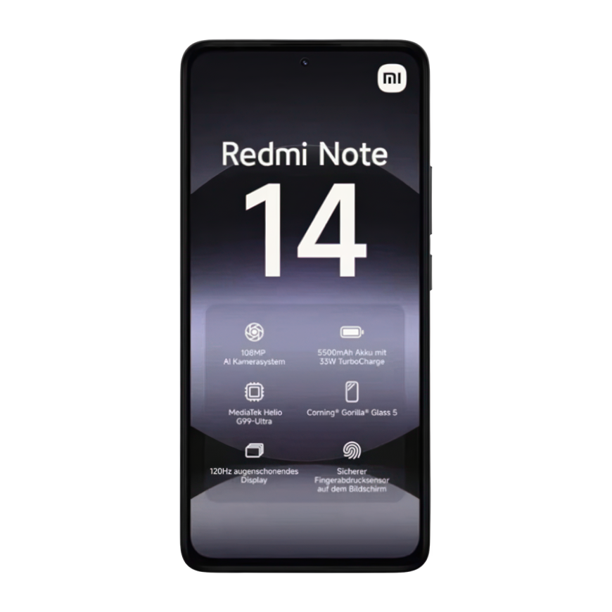 Смартфон Xiaomi Redmi Note 14 4G 8 ГБ + 128 ГБ («Полночный чёрный» | Midnight Black) (версия Global) - фото 4