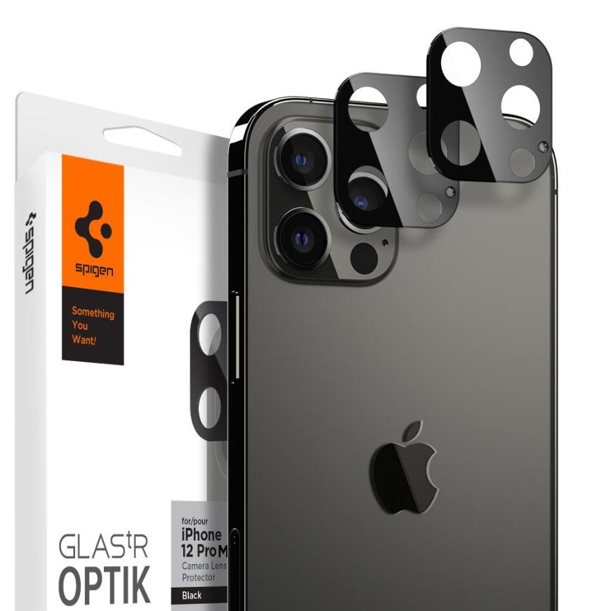Защитное стекло для камеры Spigen GLAS.tR Optik для iPhone 12 Pro Max (комплект — 2 шт.)
