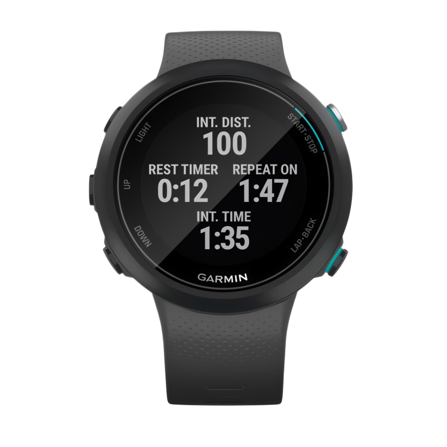 Спортивные часы Garmin Swim 2, силиконовый ремешок сланцевого цвета