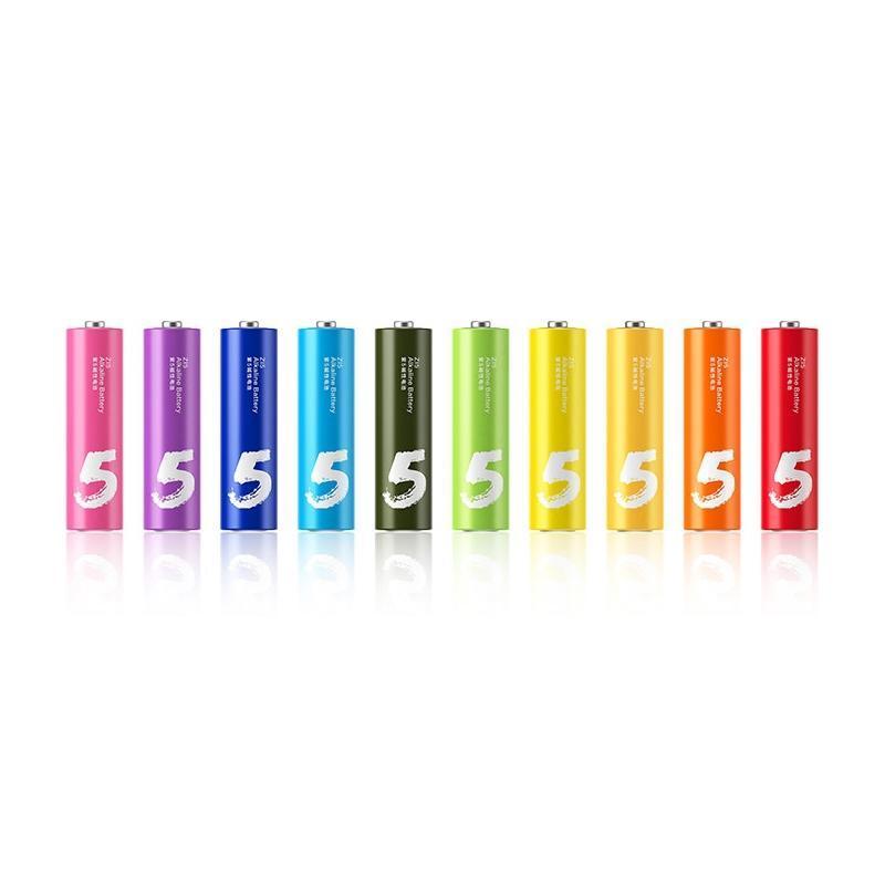 Щелочные «пальчиковые» батарейки Xiaomi AA Rainbow Batteries (комплект — 10 шт.) (EAC — Global)