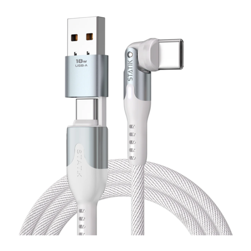 Кабель с оплёткой и ремешком Statik PowerPivot Pro USB-C (USB 2.0) (3 м)