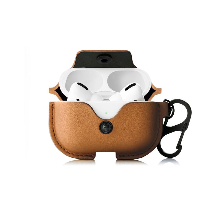 Чехол из натуральной top-grain кожи с карабином Twelve South AirSnap Pro для AirPods Pro 1-го поколения