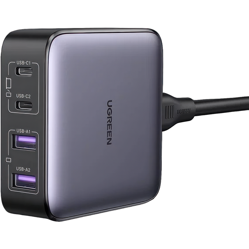 Многопортовое сетевое зарядное устройство Ugreen Nexode мощностью 65 Вт (3 USB-C, USB-A) (GaN) (CD327)