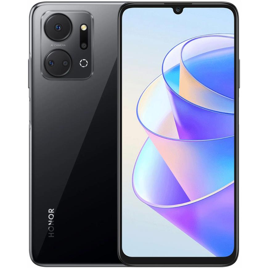 Смартфон HONOR X7a 4 ГБ + 128 ГБ (Чёрный | Midnight Black)