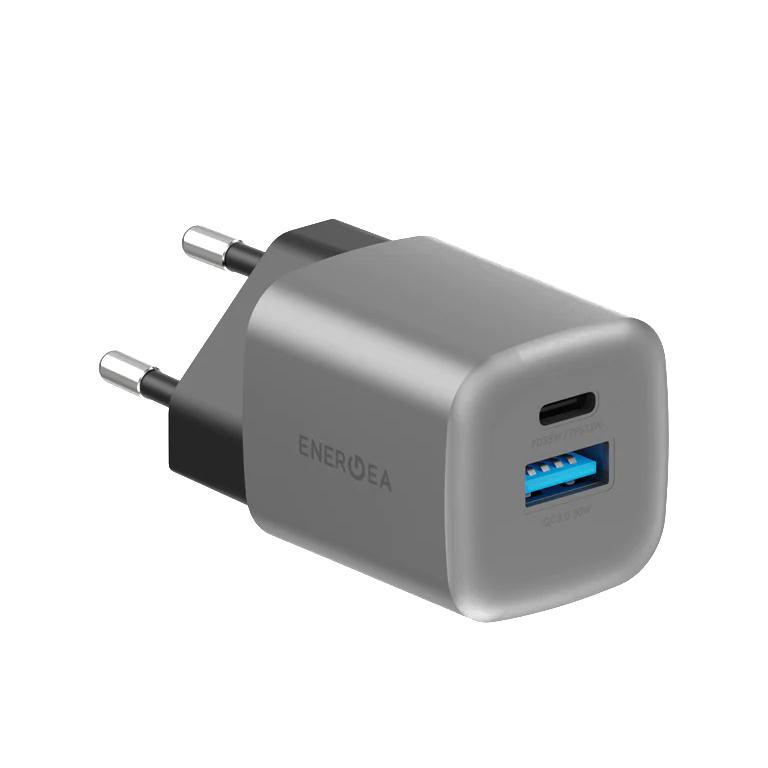 Сетевое зарядное устройство Energea AmpCharge GaN35 мощностью 35 Вт (USB-C, USB-A) (GaN)