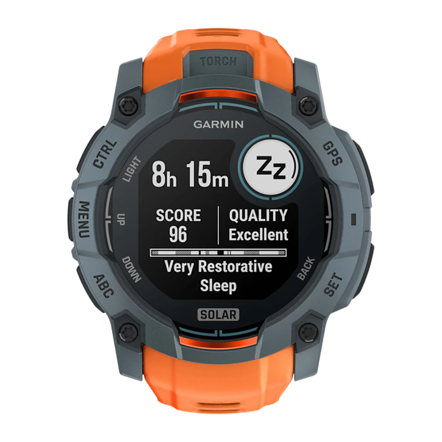Спортивные часы Garmin Instinct 3, 50 мм, Solar, силиконовый ремешок цвета «солнцестояние»