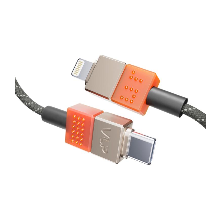 Кабель с оплёткой и ремешком VLP × ALS Neo USB-C — Lightning (1,5 м)