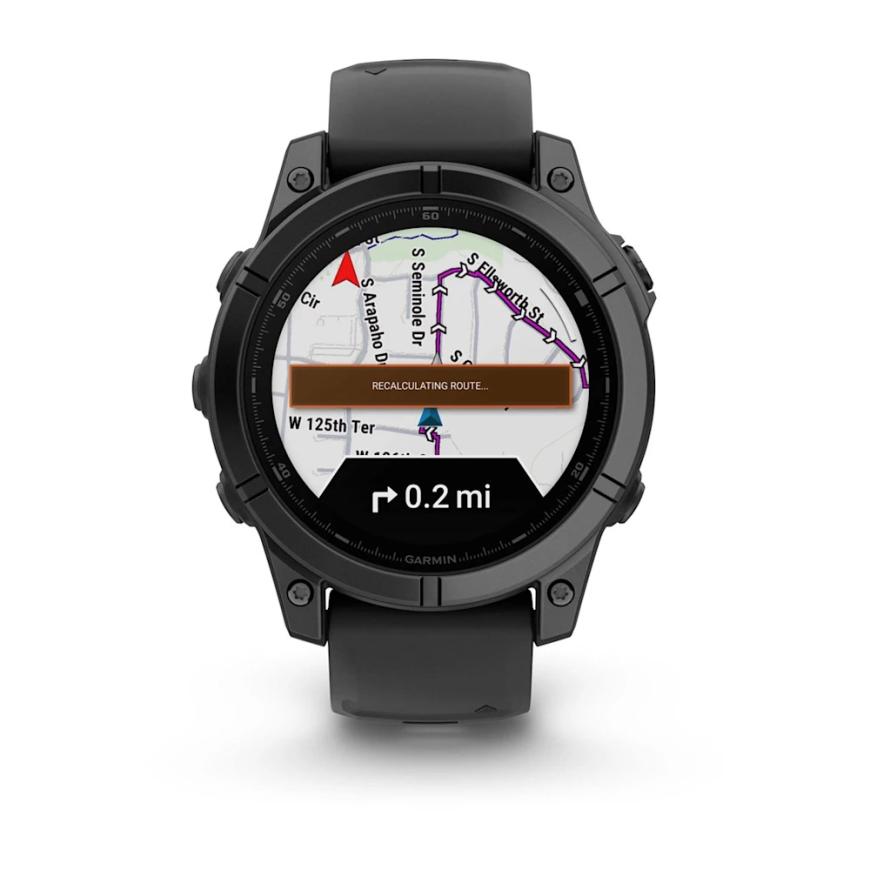 Умные спортивные часы Garmin fenix E, 47 мм, AMOLED, серая сталь, силиконовый ремешок чёрного цвета - фото 12