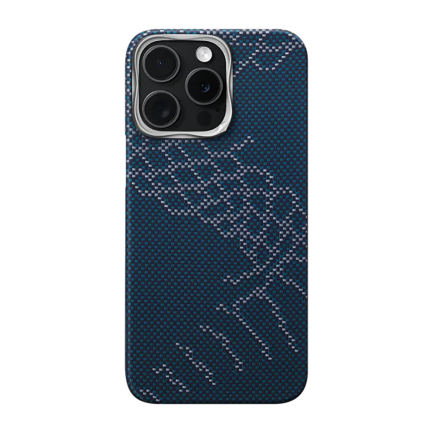 Чехол из арамидного волокна с поддержкой MagSafe PITAKA Snake Ridge Limited Edition Tactile Woven Case для iPhone 15 Pro