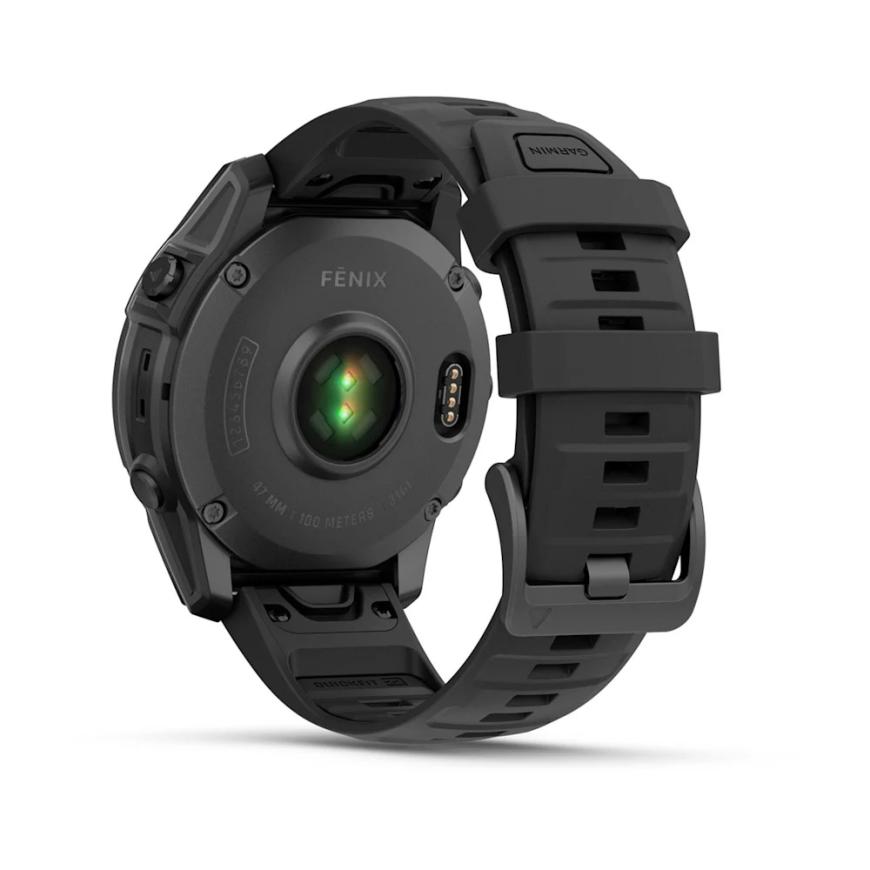 Умные спортивные часы Garmin fenix E, 47 мм, AMOLED, серая сталь, силиконовый ремешок чёрного цвета - фото 11