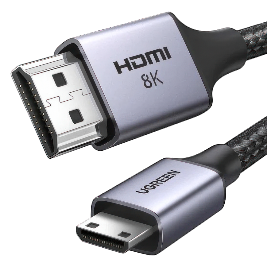 Кабель-адаптер с нейлоновой оплёткой Ugreen mini-HDMI — HDMI (1 м) (HD163)