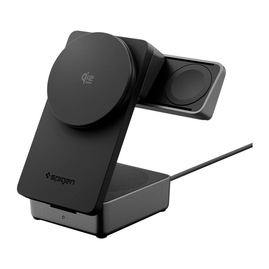 Складная зарядная станция MagSafe Spigen Essential для iPhone, Apple Watch и AirPods (Qi2.2)