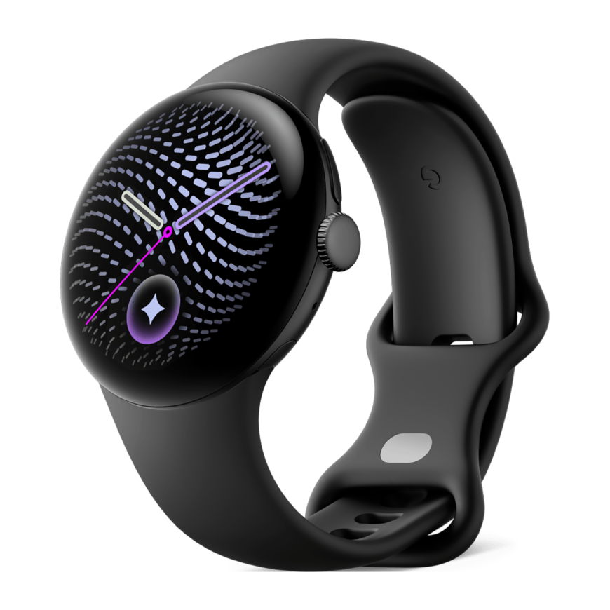 Умные часы Google Pixel Watch 5, 41 мм, Wi-Fi + LTE, чёрный ремешок