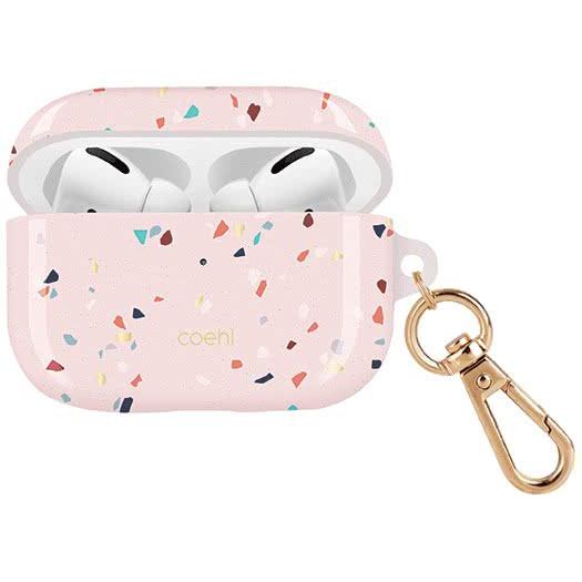 Гибридный чехол с карабином Uniq Coehl Terrazzo для AirPods Pro 1-го поколения