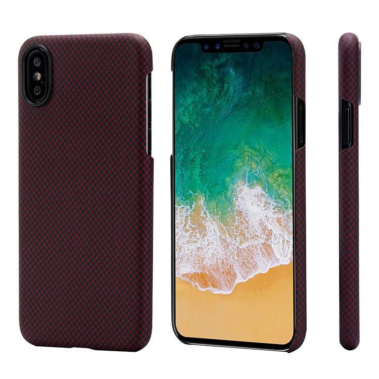 Чехол Pitaka Aramid MagCase Plain для iPhone X Black-Red